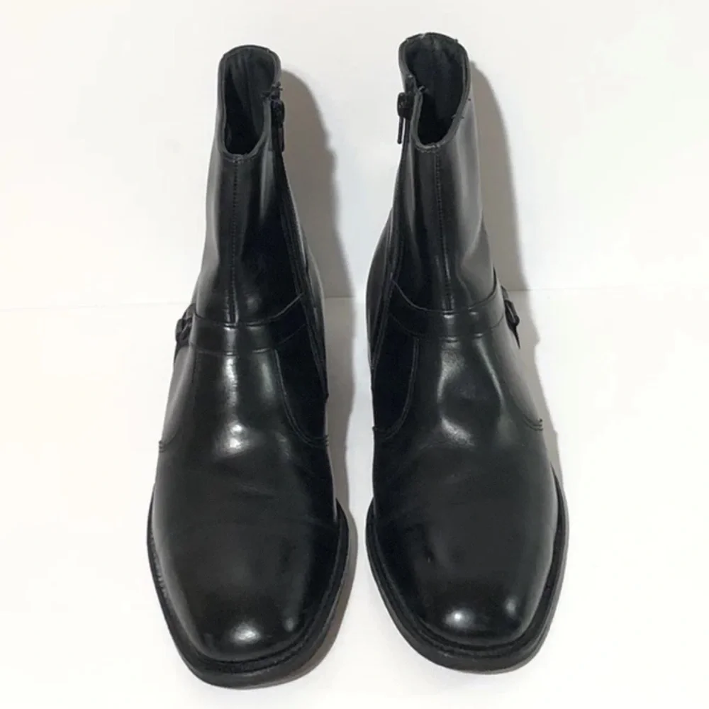 Breather Wright Men’s A Boots Black Arch Preserver Ankle Leather Zip 469